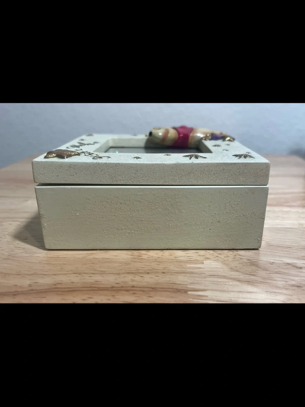 Winnie the Pooh Vintage Photo Frame Trinket Box ‘Make a Wish’ Keepsake Disney
